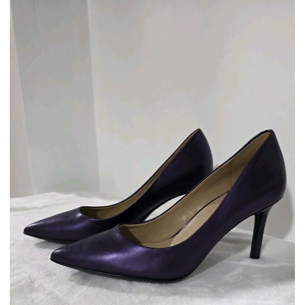 Naturalizer Anna Women's Heels Deep Plum Purple Leather Size 6.5M